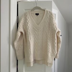 Ivory cable knit sweater